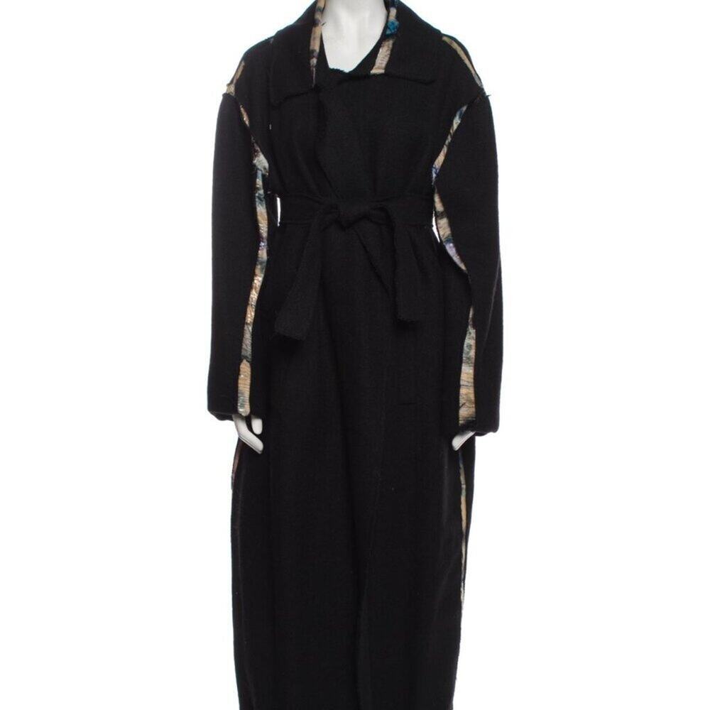 Gauntlett Cheng 100% Wool Belted Coat - Size Small